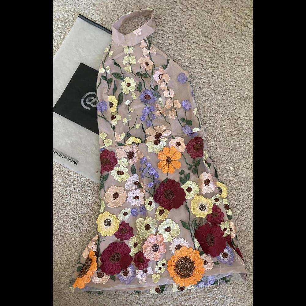 CATCHALL Floral Embroidered Dress M Medium NEW!